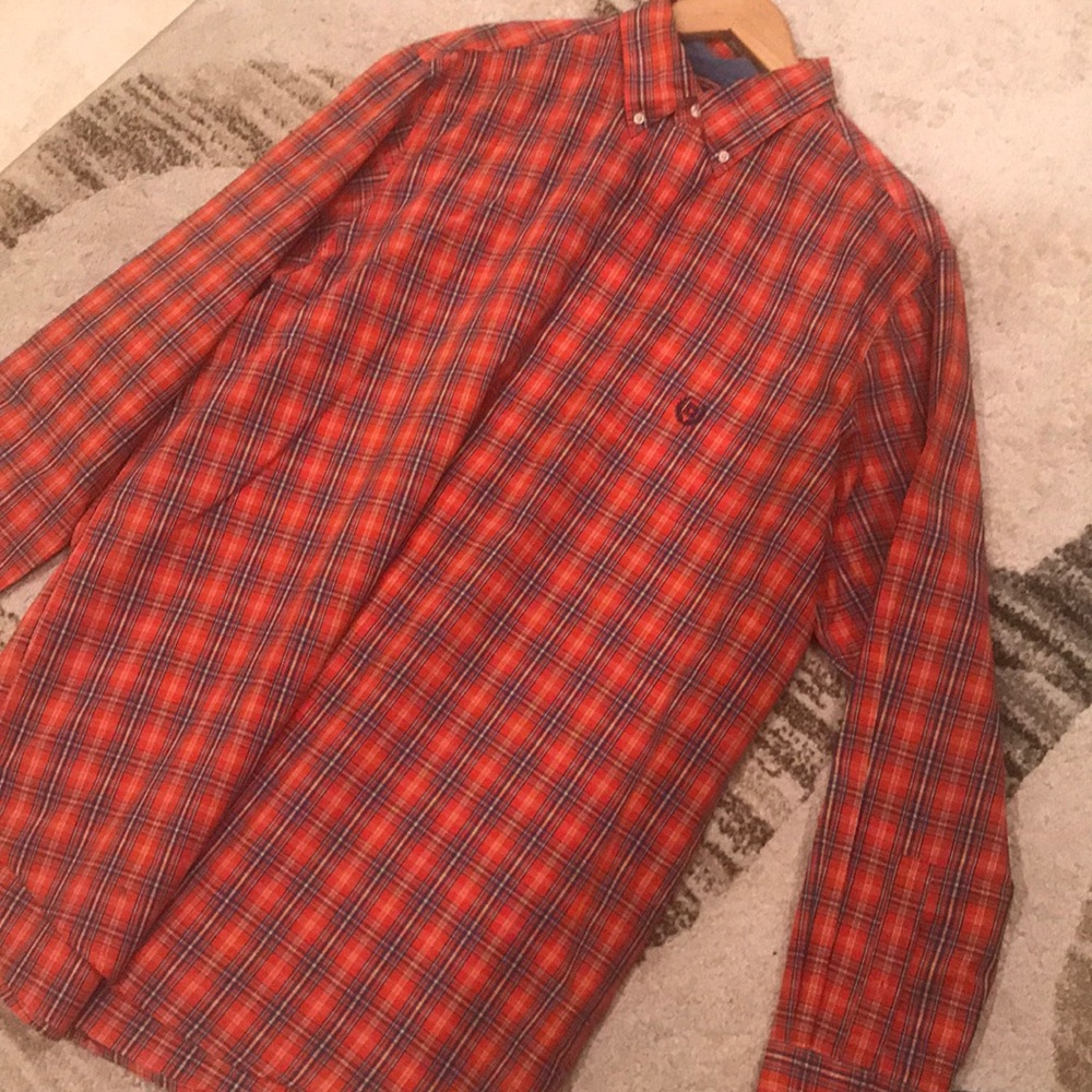 Chaps logo Plaid collar shirt